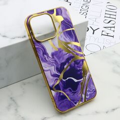 Zastitna maska (futrola) MARBLE - iPhone 15 Pro Max (6.7) ljubicasta (MS).