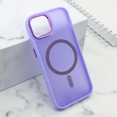Zastitna maska (futrola) SHINING MAGSAFE - iPhone 15 ljubicasta (MS).