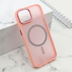 Zastitna maska (futrola) SHINING MAGSAFE - iPhone 15 roze (MS).