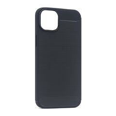 Zastitna silikonska maska (futrola) BRUSHED - iPhone 14 Plus (6.7) crna (MS).