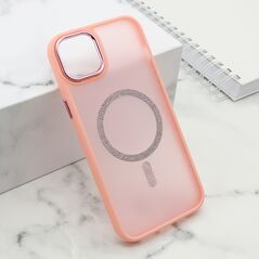 Zastitna maska (futrola) SHINING MAGSAFE - iPhone 15 Plus roze (MS).