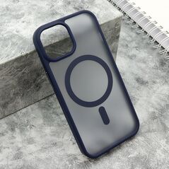 Zastitna maska (futrola) SILKY MAGSAFE mat - iPhone 15 plava (MS).