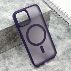 Zastitna maska (futrola) SILKY MAGSAFE mat - Iphone 12/12 Pro (6.1) ljubicasta (MS).