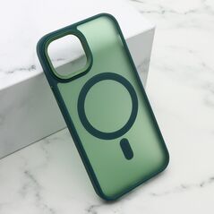 Zastitna maska (futrola) SILKY MAGSAFE II - Iphone 12/12 Pro (6.1) zelena (MS).