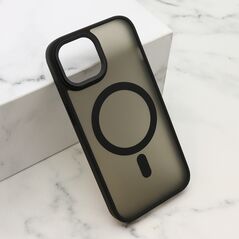 Zastitna maska (futrola) SILKY MAGSAFE II - iPhone 15 crna (MS).