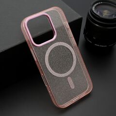 Zastitna maska (futrola) SPARKLING MagSafe - iPhone 16 Pro (6.3) roze (MS).