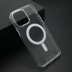 Zastitna maska (futrola) STANDARD MagSafe - iPhone 15 Pro Max (6.7) providna (bela) (MS).