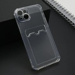 Zastitna maska (futrola) Transparent CARD POCKET - iPhone 15 Plus providna (MS).