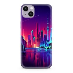 Zastitna ultra tanka (skin) maska / futrola PRINT CLEAR NEON WAVE - iPhone 14 Plus (6.7) NW05 (MS).