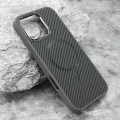 Zastitna maska (futrola) CARBON MagSafe - iPhone 16 Pro Max (6.9) siva (MS).