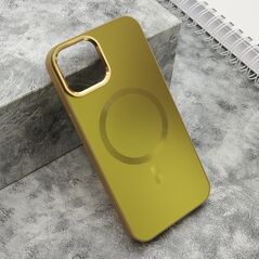 Zastitna maska (futrola) COLOR METAL MagSafe - iPhone 14 (6.1) zlatna (MS).