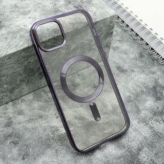 Zastitna maska (futrola) providna ELEGANT MAGSAFE - iPhone 15 Plus ljubicasta (MS).