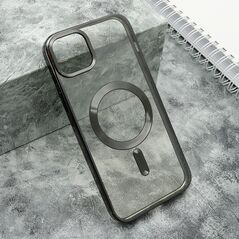 Zastitna maska (futrola) providna ELEGANT MAGSAFE - iPhone 15 Plus crna (MS).