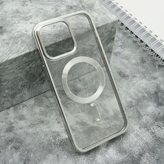 Zastitna maska (futrola) providna ELEGANT MAGSAFE - iPhone 15 Pro Max (6.7) srebrna (MS).