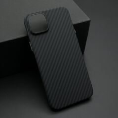Zastitna maska (futrola) CARBON STRIPES - iPhone 15 Plus crna (MS).
