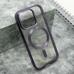 Zastitna maska (futrola) providna ELEGANT MAGSAFE - iPhone 15 Pro (6.1) ljubicasta (MS).