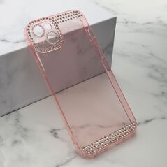 Zastitna maska (futrola) DIAMOND SIDE - iPhone 14 Plus (6.7) roze (MS).