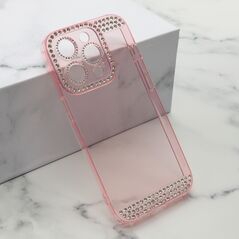 Zastitna maska (futrola) DIAMOND SIDE - iPhone 14 Pro (6.1) roze (MS).