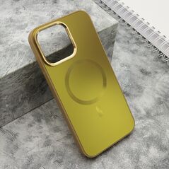 Zastitna maska (futrola) COLOR METAL MagSafe - iPhone 15 Pro Max (6.7) zlatna (MS).