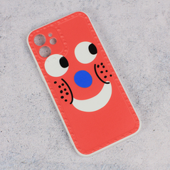 Zastitna maska (futrola) Smile face - iPhone 12 6.1 crvena.