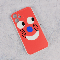 Zastitna maska (futrola) Smile face - iPhone 12 Mini 5.4 crvena.