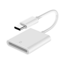 OTG adapter Type C citac kartica TF/SD beli.