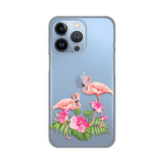 Zastitna ultra tanka (skin) maska / futrola PRINT - iPhone 13 Pro Flamingo.
