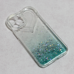 Zastitna maska (futrola) Heart Glitter - iPhone 13 Pro Max 6.7 mint.