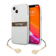 Zastitna maska (futrola) Guess 4G Stripe Charm - iPhone 13 braon (GUHCP13MKB4GBR).