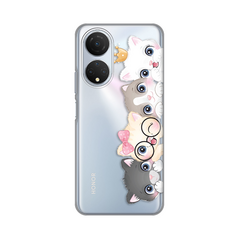 Zastitna ultra tanka (skin) maska / futrola PRINT - Huawei Honor X7 Cats.