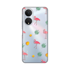 Zastitna ultra tanka (skin) maska / futrola PRINT - Huawei Honor X7 Flamingos.