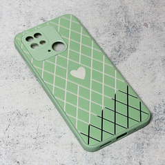 Zastitna maska (futrola) Diamond Heart - Xiaomi Redmi 10C svetlo zelena.