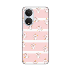 Zastitna silikonska maska (futrola) PRINT - Huawei Honor X7 Pigs.