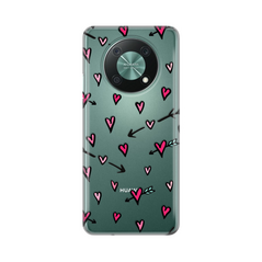 Zastitna ultra tanka (skin) maska / futrola PRINT - Huawei Nova Y90 Heart Pattern.