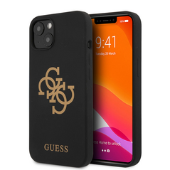 Zastitna maska (futrola) Guess Hc Silicone - iPhone 13 crna (GUHCP13MLS4GGBK).
