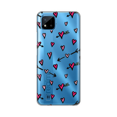 Zastitna ultra tanka (skin) maska / futrola PRINT - Realme C11 (2021)/Realme C20 Heart Pattern.