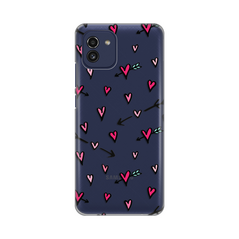 Zastitna ultra tanka (skin) maska / futrola PRINT - Samsung A035 Galaxy A03 Hearts Pattern.