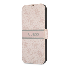 Zastitna maska (futrola) Guess Stripe Bk Pu - iPhone 13 Pro roze (GUBKP13L4GDPI).