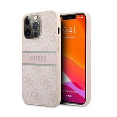 Zastitna maska (futrola) Guess Stripe - iPhone 13 Pro roze (GUHCP13L4GDPI).