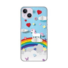 Zastitna silikonska maska (futrola) PRINT - iPhone 14 Plus Unicorn.
