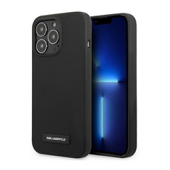 Zastitna maska (futrola) Karl Lagerfeld Hc Silicone Plaque - iPhone 13 Pro crna (KLHCP13LSLMP1K).