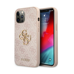 Zastitna maska (futrola) Guess Hc PC 4G Big Metal Logo - iPhone 12 Pro Max 6.7 pink (GUHCP12L4GMGPI).