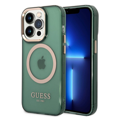Zastitna maska (futrola) Guess Hc Magsafe Outline Translucent - iPhone 14 Pro zlatna (GUHMP14LHTCMA).