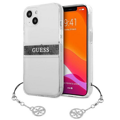 Zastitna maska (futrola) Guess 4G Stripe Charm - iPhone 13 siva (GUHCP13MKB4GGR).
