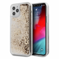 Zastitna maska (futrola) Guess Hc Liquid Glitter Charms - iPhone 12/12 Pro 6.1 zlatna (GUHCP12MGLHFLGO).