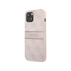 Zastitna maska (futrola) Guess Hc PU 4G Stripe - iPhone 14 Plus pink (GUHCP14M4GDPI).