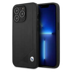 Zastitna maska (futrola) BMW Hc Leather Deboss - iPhone 13 Pro Max 6.7 crna (BMHCP13XRCDPK).