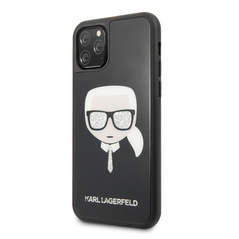 Zastitna maska (futrola) Karl Lagerfeld Double Layers Glitter - iPhone 11 Pro Max 6.5 crna ( KLHCN65DLHBK).