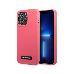 Zastitna maska (futrola) Karl Lagerfeld Hc Silicone Plaque - iPhone 13 Pro pink (KLHCP13LSLMP1PI).