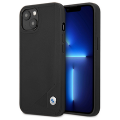 Zastitna maska (futrola) BMW Hc Leather Deboss - iPhone 13 crna (BMHCP13MRCDPK).